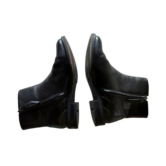 Franco Sarto Women's Black Mist Leather Zip Bootie Shoes Size 7 - Picture 6 of 10